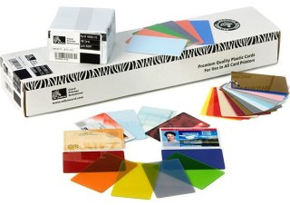 Zebra color PVC card - green, 30 mil (500 cards)