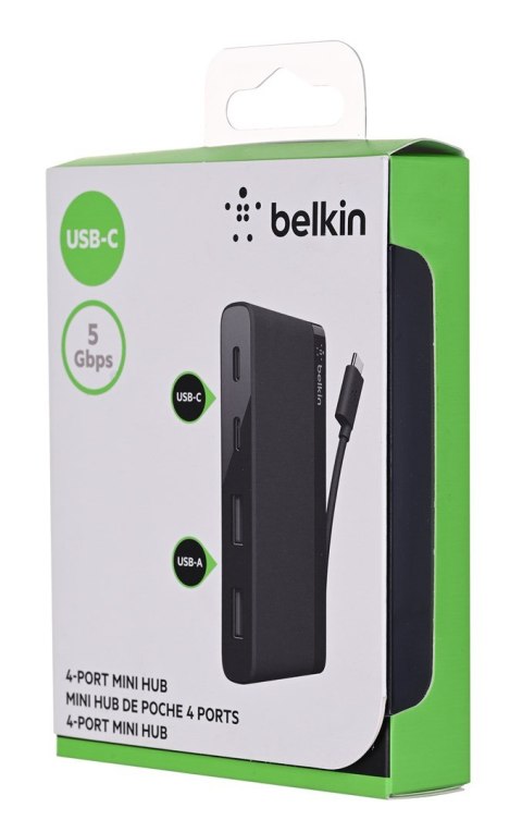 BELKIN TRAVEL HUB 4X USB-C 3.0 CZARNY