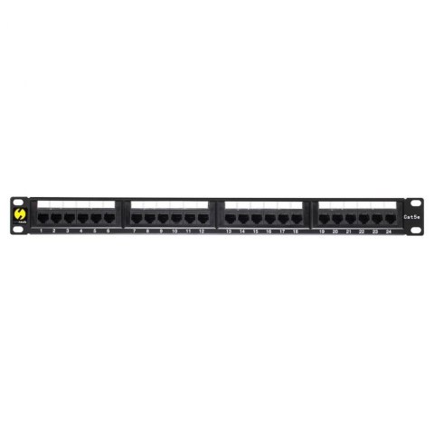 Patch panel 19'' Netrack 1U, 24-porty kat. 5e UTP, z półką