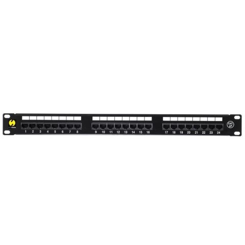 Patch panel 19'' Netrack 24-porty kat. 5e UTP, z półką