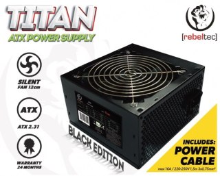 Zasilacz ATX Rebeltec TITAN 400 12cm fan + kabel