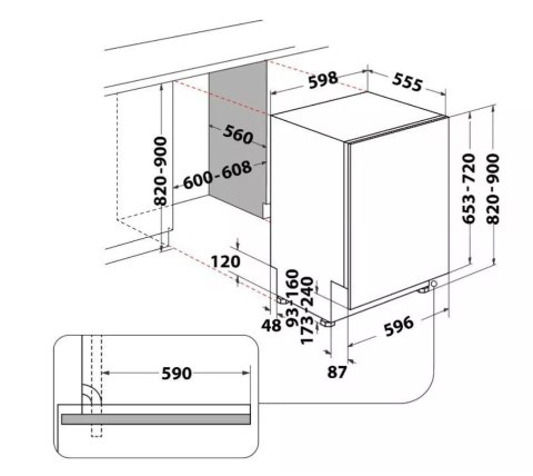 Zmywarka do zabudowy INDESIT D2I HL326