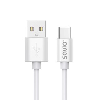 SAVIO KABEL USB-A - USB-C, 3 M, BIAŁY, CL-168