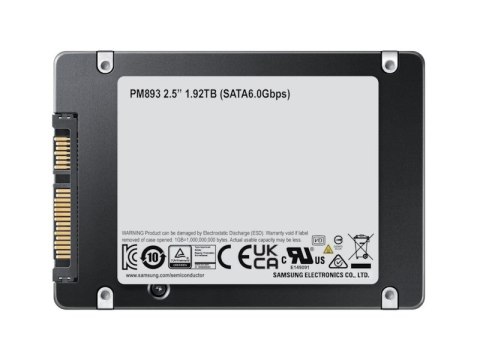 Dysk SSD Samsung PM893 480GB SATA 2.5" MZ7L3480HCHQ-00A07 (DWPD 1)