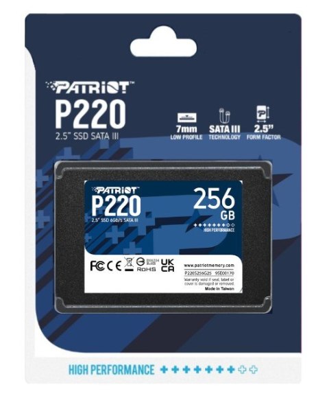 SSD Patriot P220 256GB SATA3 2,5"