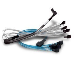 Broadcom Cable, x8 8654 to 2x4 8643 (White), SMC 1M