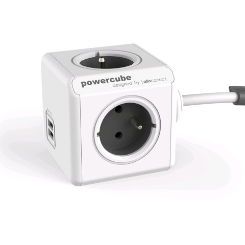 Przedłużacz allocacoc PowerCube Extended USB 2402GY/FREUPC (1,5m; kolor szary)