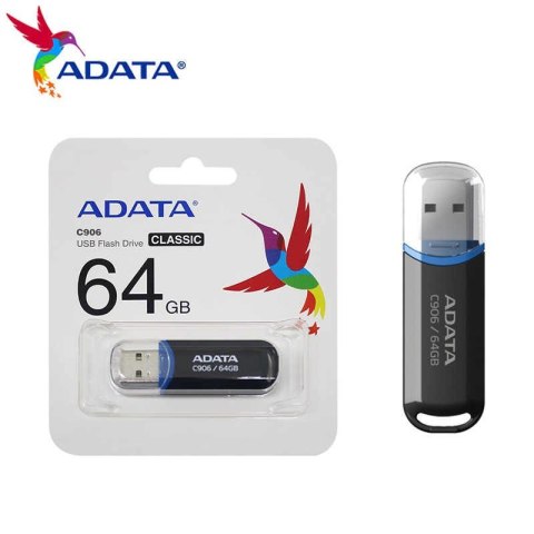 ADATA FLASHDRIVE C906 64GB USB 2.0 BLACK