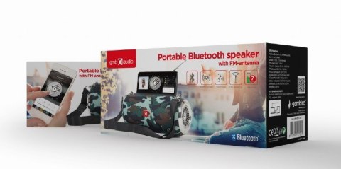 GEMBIRD PRZENOŚNY GŁOŚNIK BLUETOOTH SPK-BT-17-CM FM-RADIO, WBUDOWANY MIKROFON, WZÓR MORO, USB, AUX, MICROSD