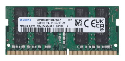 Samsung SO-DIMM ECC 16GB DDR4 2Rx8 3200MHz PC4-25600 M474A2K43DB1-CWE