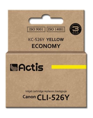 Tusz ACTIS KC-526Y (zamiennik Canon CLI-526Y; Standard; 10 ml; żółty)