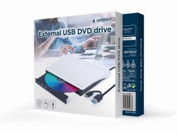 GEMBIRD ZEWNĘTRZNA NAGRYWARKA DVD 8X, CD 24X USB 3.1 SLIM CZARNO-BIAŁA