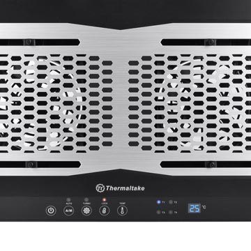 Podkładka chłodząca pod laptop Thermaltake Massive TM CL-N002-PL12BL-A (17.x cala; 2 wentylatory; HUB)