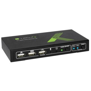 TECHLY PRZEŁĄCZNIK KVM HDMI/USB 2X1 Z AUDIO 4KX2K IDATA KVM-HDMI2U