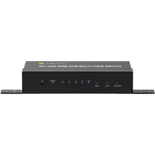 TECHLY PRZEŁĄCZNIK KVM HDMI/USB 4X1 MULTIVIEWER 4W