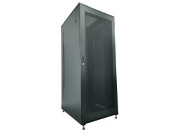 Q-LANTEC Szafa serwerowa 42U 19" 800x1000, drzwi przednie stalowe perforowane, kolor czarny FLAT PACK