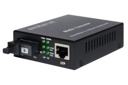Emiter EM/1GB-ETH-1XSC-1310 konwerter WDM Ethernet 10/100/1000 Mbps RJ45/1xSC SM 9/125 (Tx 1310nm / Rx 1550nm) 20km