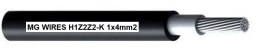 Przewód fotowoltaiczny // MG Wires // 1x4mm2, 0,6/1kV czarny H1Z2Z2-K-4mm2 BK, szpula 500m