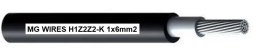 Przewód fotowoltaiczny // MG Wires // 1x6mm2, 0,6/1kV czarny H1Z2Z2-K-6mm2 BK, opakowanie 50m