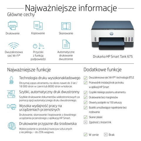 Urządzenie wielofunkcyjne Hp Smart Tank 675