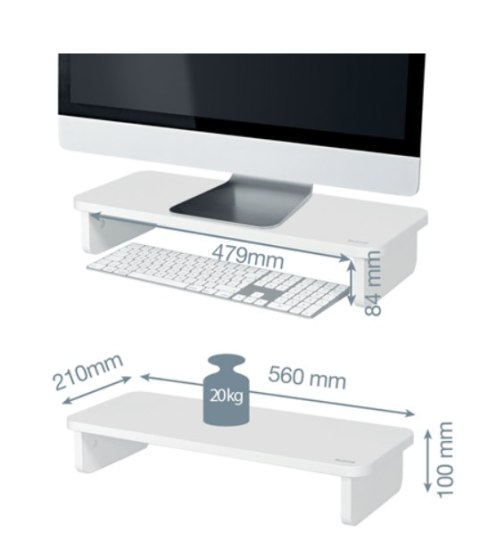 LEITZ Podstawka pod monitor Leitz Ergo, biała