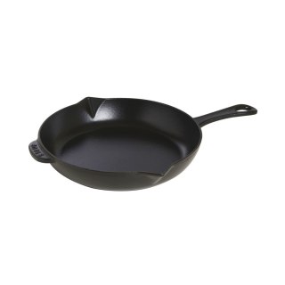 Patelnia żeliwna z metalowym uchwytem STAUB 40510-617-0 26 cm czarny