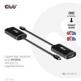 Adapter Club 3D CAC-1186 MiniDisplayPort™ 1.4 to HDMI™ 4K120Hz HDR Active Adapter M/F