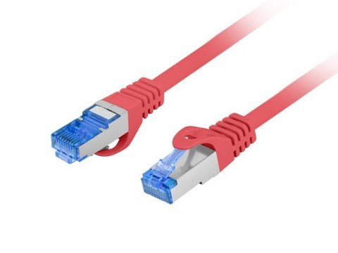 LANBERG PATCHCORD S/FTP KAT.6A 0.5M CZERWONY LSZH CCA (FLUKE PASSED) PCF6A-10CC-0050-R