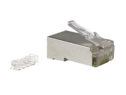 Wtyk RJ45 kat.6 STP Alantec srebrny 100szt.