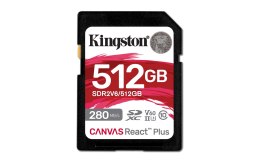 KINGSTON microSDXC Canvas 512GB React Plus UHS-II 280R/150W U3 V60 for Full HD/4K
