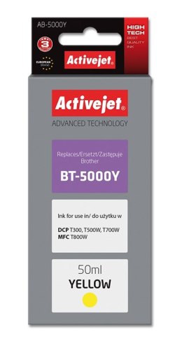 Activejet AB-5000Y Buteleczka z tuszem (zamiennik do Brother BT-5000Y; Supreme; 50 ml; żółty)