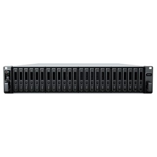 NAS Synology FS3410; 2U RACK; 24x (2.5" SATA SSD); Intel Xeon D-1541;,16 GB DDR4 ECC RDIMM (max. 128GB), 4x 1GbE RJ-45, 2x 10GbE