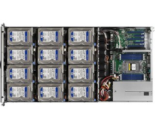 Platforma ASRock Rack (1U) AMD Epyc 7000 ( 2xSFF, 12xLFF, 2x10GbE, Red. PSU, IPMI)