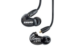 Shure SE215DYBK+UNI-EFS - Słuchawki douszne AONIC215 z pojedynczym przetwornikiem i kablem 3.5mm (czarne)