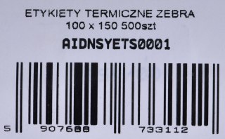 ETYKIETY TERMICZNE ZEBRA 100X150 500SZT