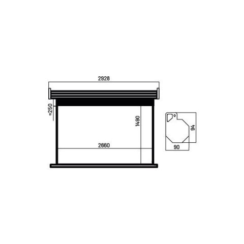 Overmax Automatic Screen 120 — podwieszany ekran do projektora