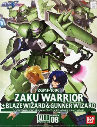 1/100 ZAKU WARRIOR + BLAZE WIZARD & GUNNER WIZARD