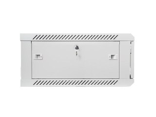 Lanberg :: Rack Cabinet 19? Wall-Mount 4U/600X600 (flat-pack) V2 Grey, Glass door