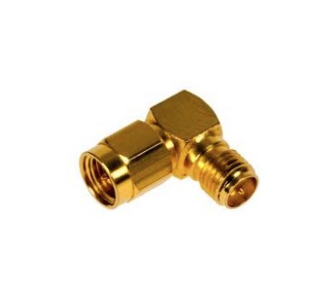 RIGHT ANGLE SMA REVERSE POLARITY PLUG-JACK ADAPTER