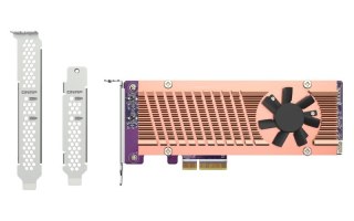 Qnap QM2-2P-344A, Dual M.2 PCIe SSD expansion card; 2x M.2 2280/22110 PCIe (Gen3 x4) SSDs; Low-profile/Full-height bracket