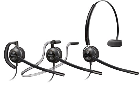 Poly EncorePro 540 Convertible Headset +Quick Disconnect EMEA - INTL English Loc Euro plug