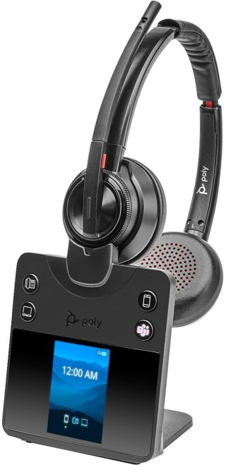 Poly Savi 8420 Office Stereo Microsoft Teams Certified DECT 1880-1900 MHz Headset EMEA - INTL English Loc Euro plug