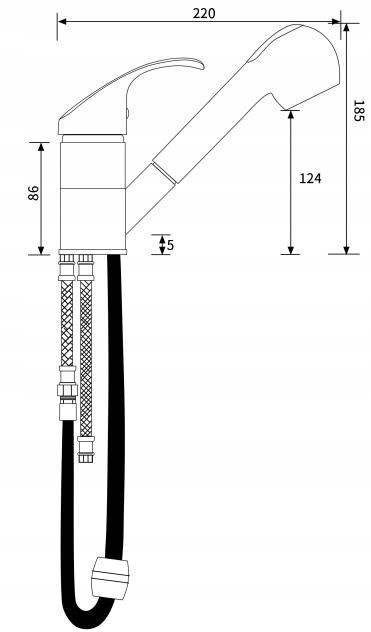 Bateria PYRAMIS FIDO beż piaskowy 090920038 (kolor beżowy, wyciągana wylewka)