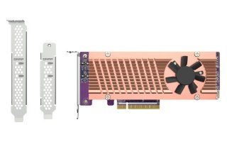 Qnap QM2-2P-384A, 2x  M.2 2280/22110 M.2 PCIe (Gen3 x4) SSDs; PCIe Gen3 x8, Low-profile/Full-height