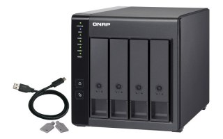 Qnap TR-004 Expansion unit ,Tower, 4x 3.5" SATA HDD, USB 3.0 type-C hardware RAID external enclosure (USB-C to USB-A cable inclu