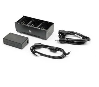 3 slot battery charger; ZQ600, QLn and ZQ500 Series; Includes power supply and EU power cord