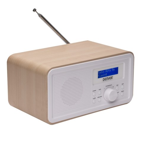 Radio DAB+/FM Denver DAB-30 z drewnianą obudową brązowe