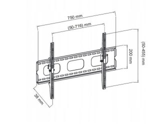 Uchwyt TV ścienny LED/LCD ART 32-70 reg.w pionie