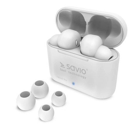 SAVIO BEZPRZEWODOWE SŁUCHAWKI BLUETOOTH 5.0 Z POWER BANKIEM TWS-07 PRO