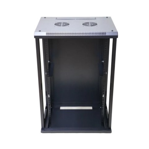 Extralink-szafa wisz 19" 18U 600mm d.szklane czarna